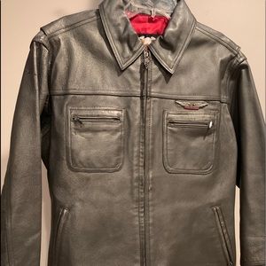 HARLEY DAVIDSON leather zip up jacket
